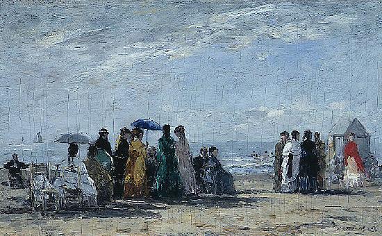 Eugene Boudin The Beach at Trouville